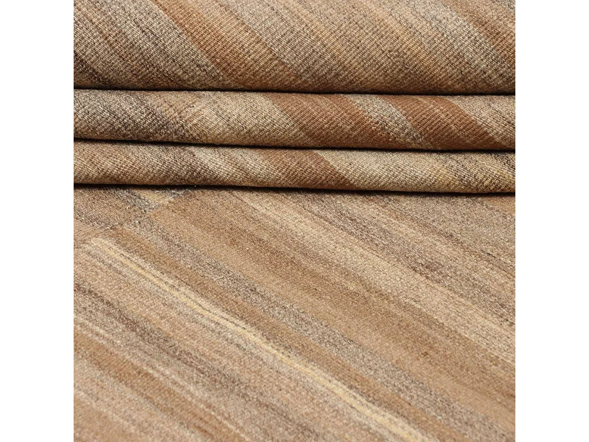 Authentique tapis d'Orient 296x391 kilim fait main en laine marron et rouge L