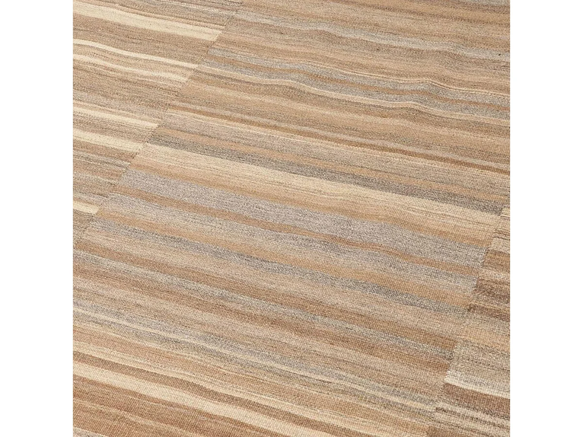 Authentique tapis d'Orient 296x391 kilim fait main en laine marron et rouge L