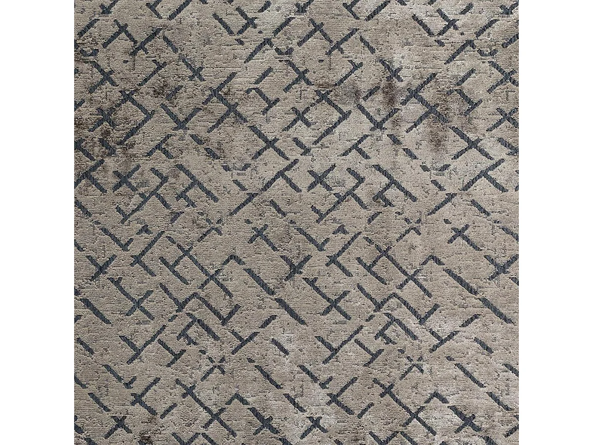 Tapis kilim 240x300 rectangle tissé en coton gris motif simple CRISTYEL