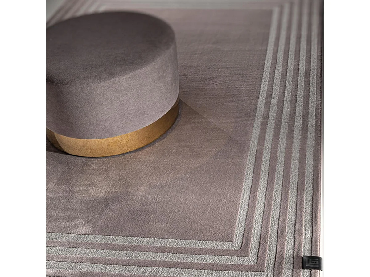 tapis chambre 160x230 tissé rose et gris rectangle motif géométrique PRELLUDE