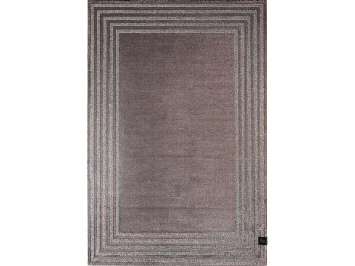 tapis chambre 160x230 tissé rose et gris rectangle motif géométrique PRELLUDE