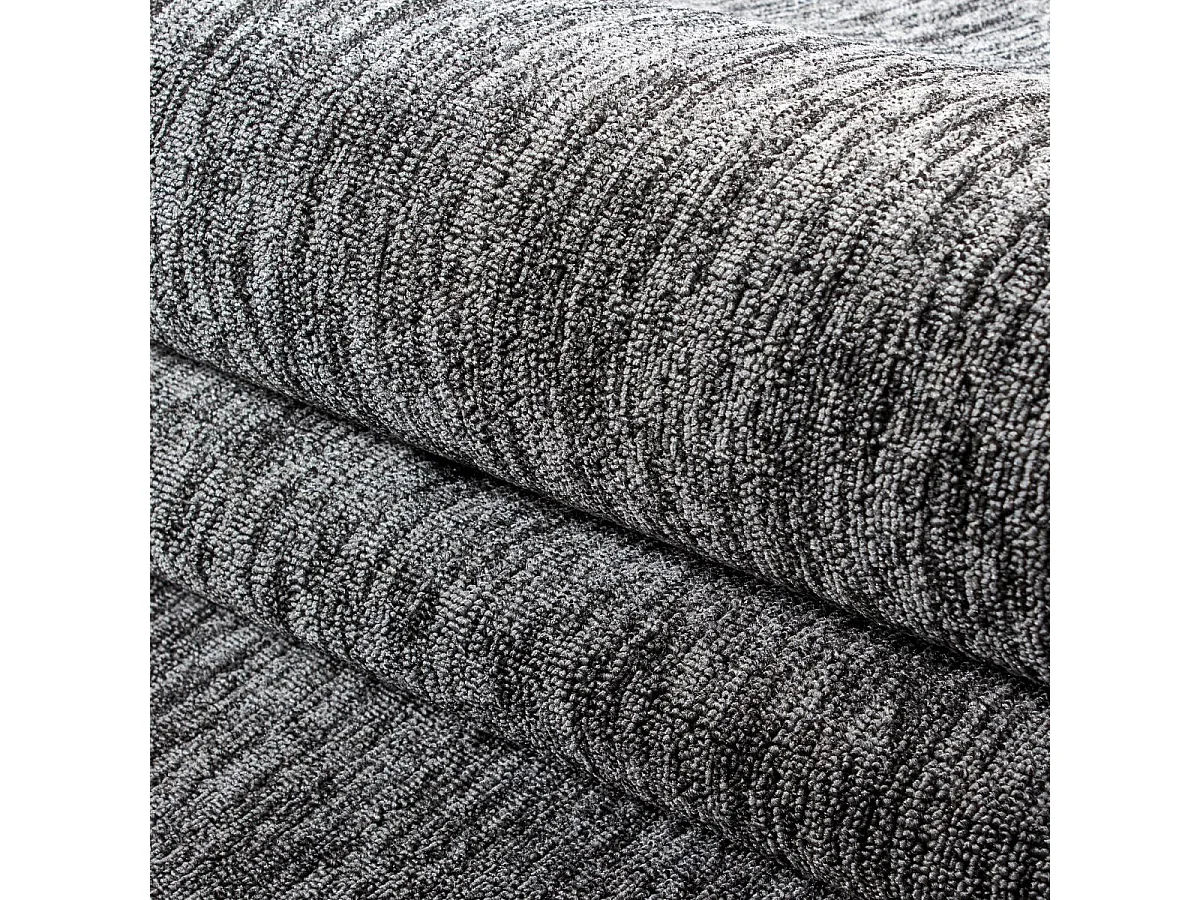 tapis chambre 80x250 tissé gris rectangle motif uni SAKRDA