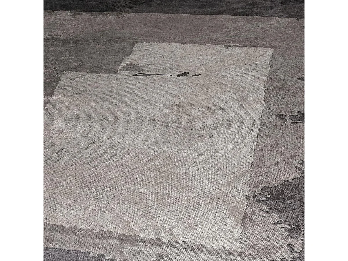 Tappeto Kilim 200x300 rettangolo intrecciato in cotone grigio motivo astratto TRIGREY