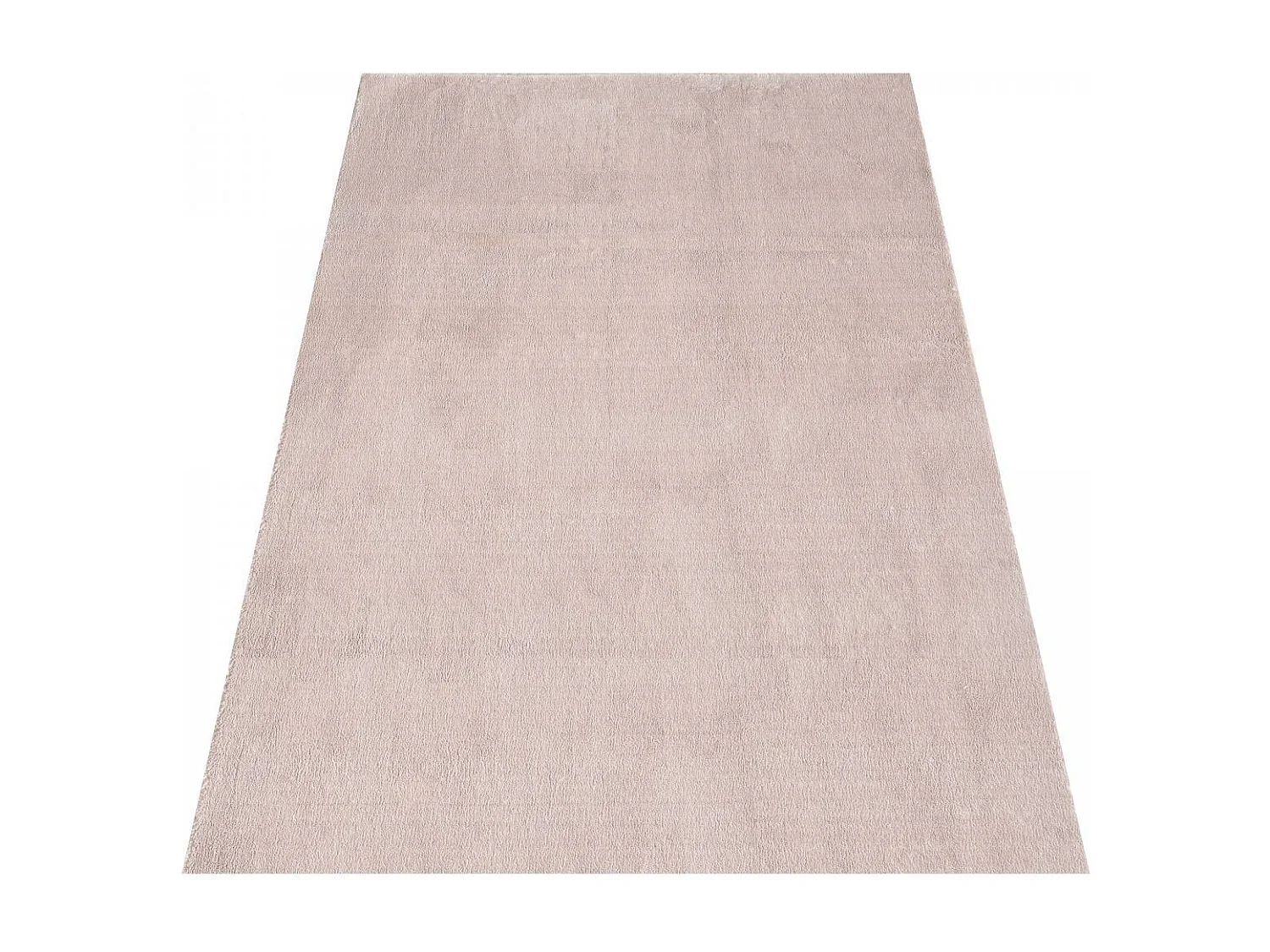 tapis salon 160x220 tissé beige rectangle motif uni ANVIK