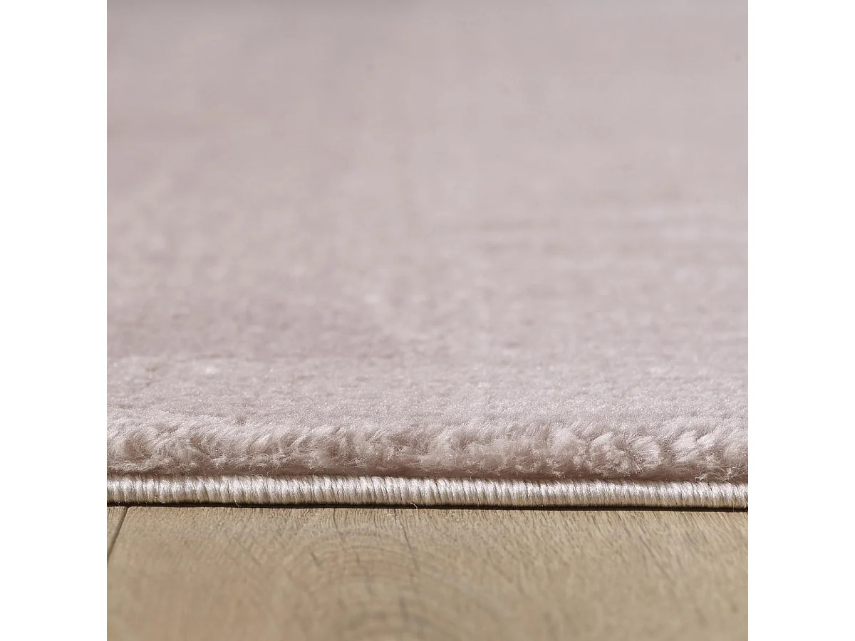 tapis salon 160x220 tissé beige rectangle motif uni ANVIK
