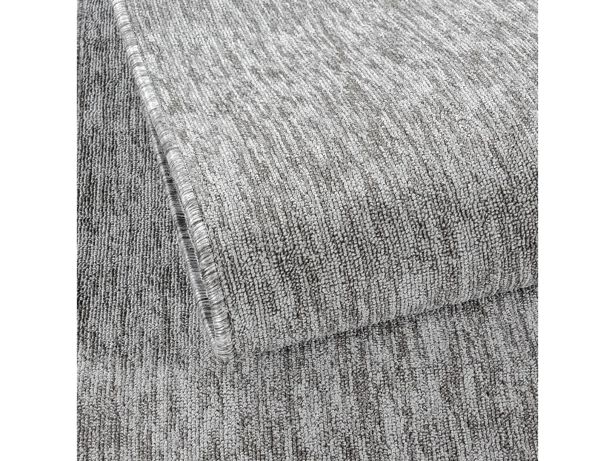 tapis entrée 60x100 tissé gris rectangle motif uni SAKRDA