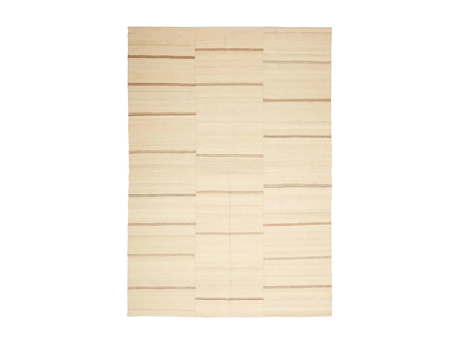 Authentique tapis d'Orient 163x233 kilim fait main en laine beige et crème N