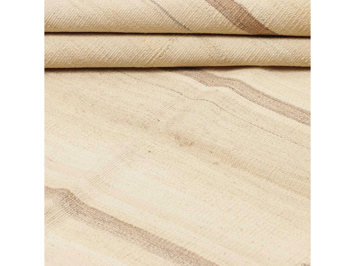 Authentique tapis d'Orient 163x233 kilim fait main en laine beige et crème N