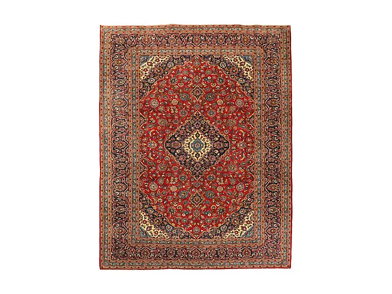 Authentique tapis d'Orient 245x340 fait à la main en laine rouge ARDAKAN 5