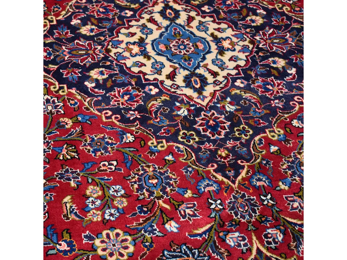 Authentique tapis d'Orient 245x340 fait à la main en laine rouge ARDAKAN 5