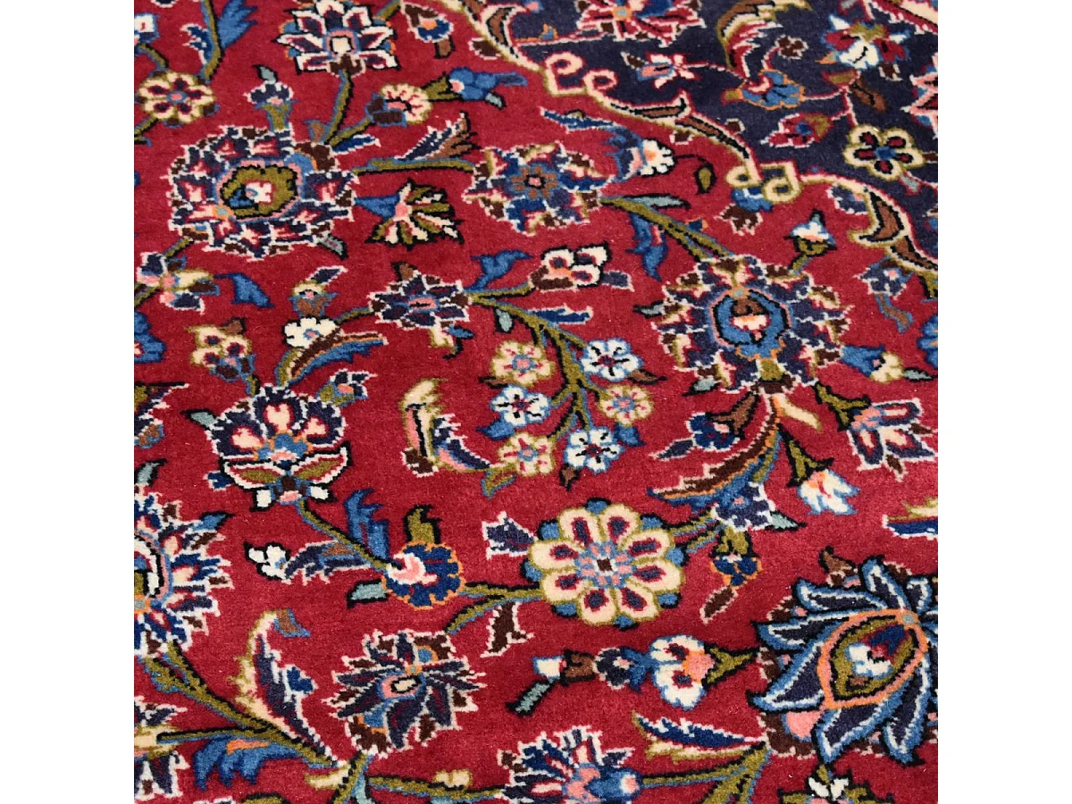 Authentique tapis d'Orient 245x340 fait à la main en laine rouge ARDAKAN 5