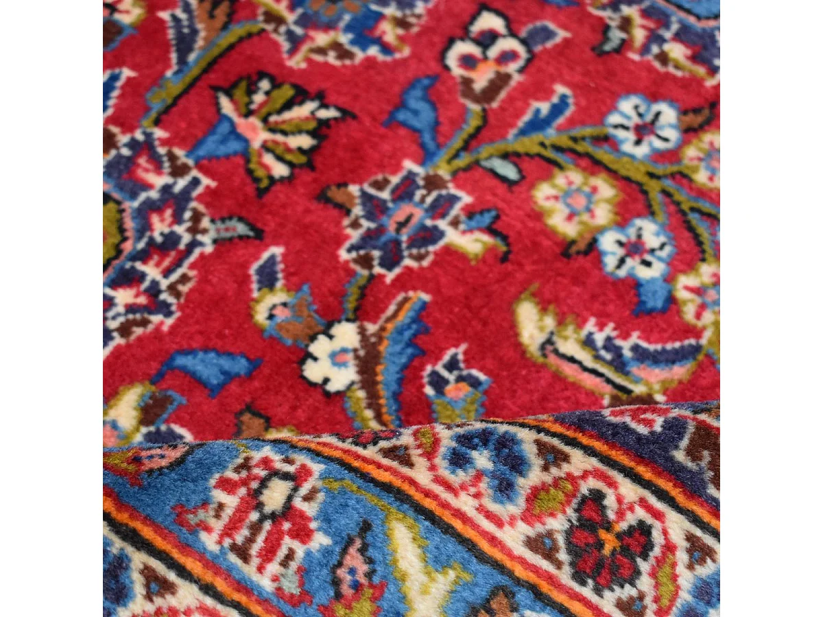 Authentique tapis d'Orient 245x340 fait à la main en laine rouge ARDAKAN 5