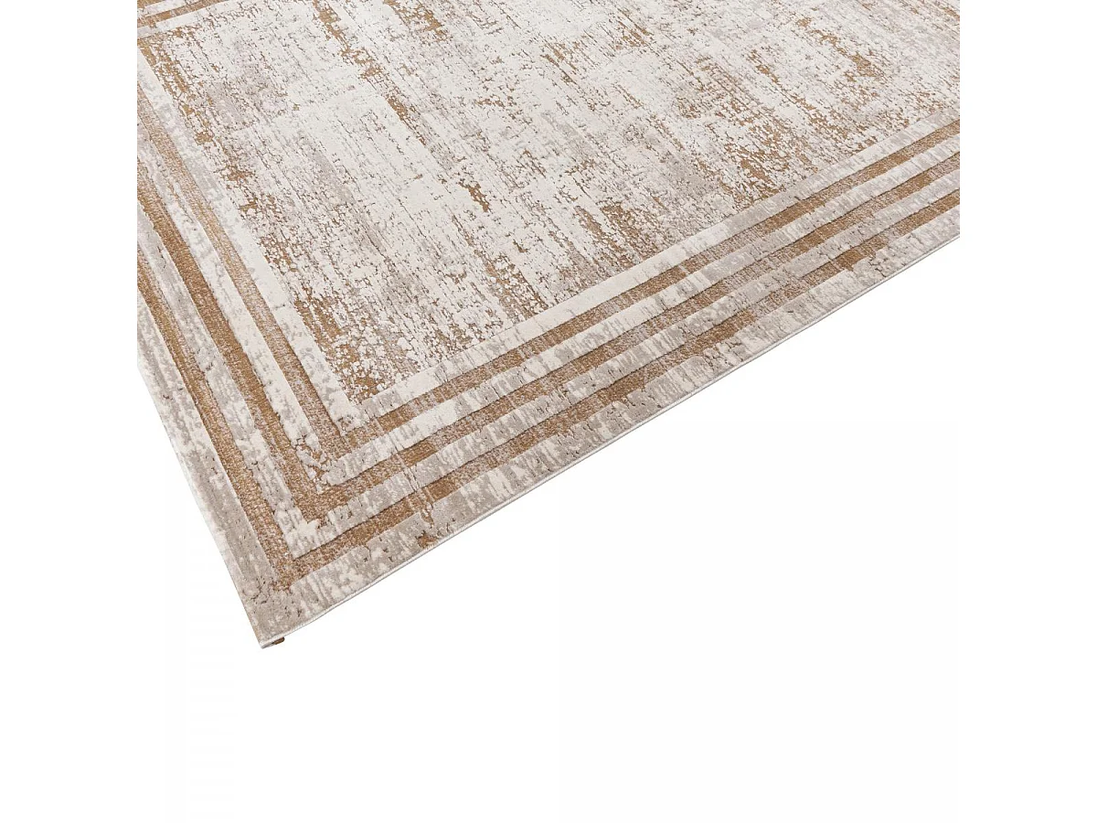 tapis chambre 80x150 tissé beige rectangle motif simple PARISA