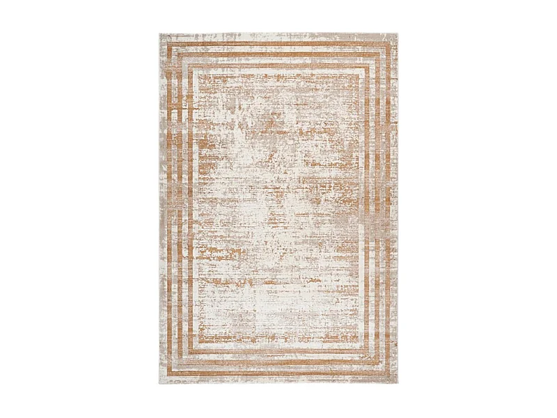 tapis chambre 80x150 tissé beige rectangle motif simple PARISA