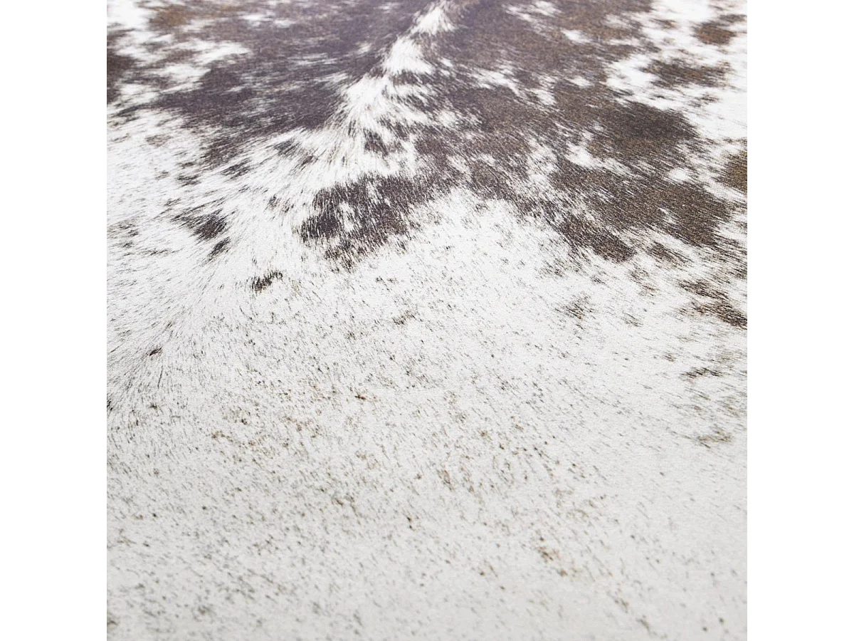 tapis salon 155x190 tissé blanc et noir rectangle motif animaux MARBEL 4