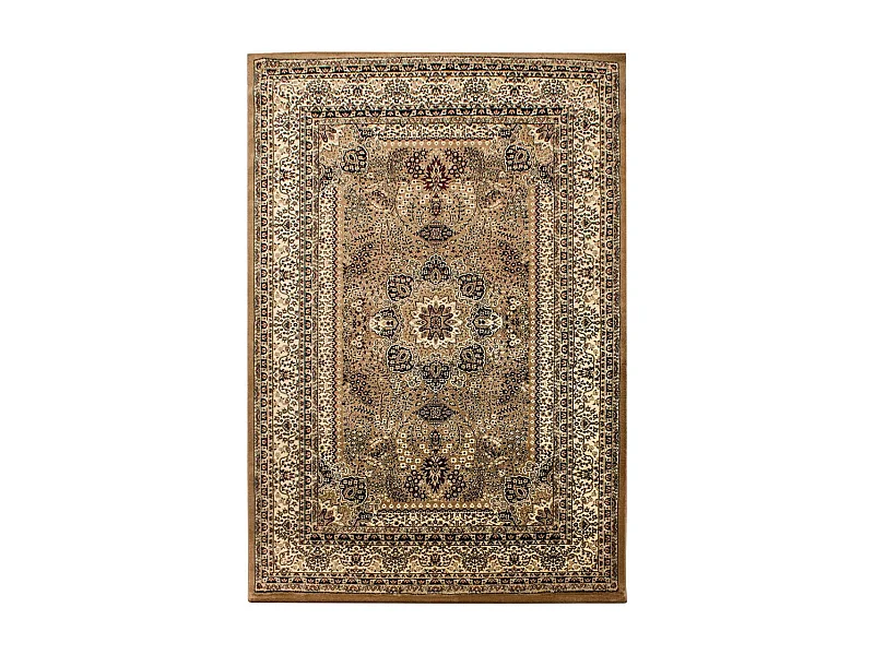 Tapis orient 240x340 rectangle beige tissé motifs orientaux BISKO