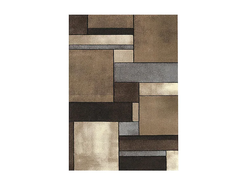 tappeto da ingresso 160x160 tessuto beige quadrato motivo geometrico GEOME