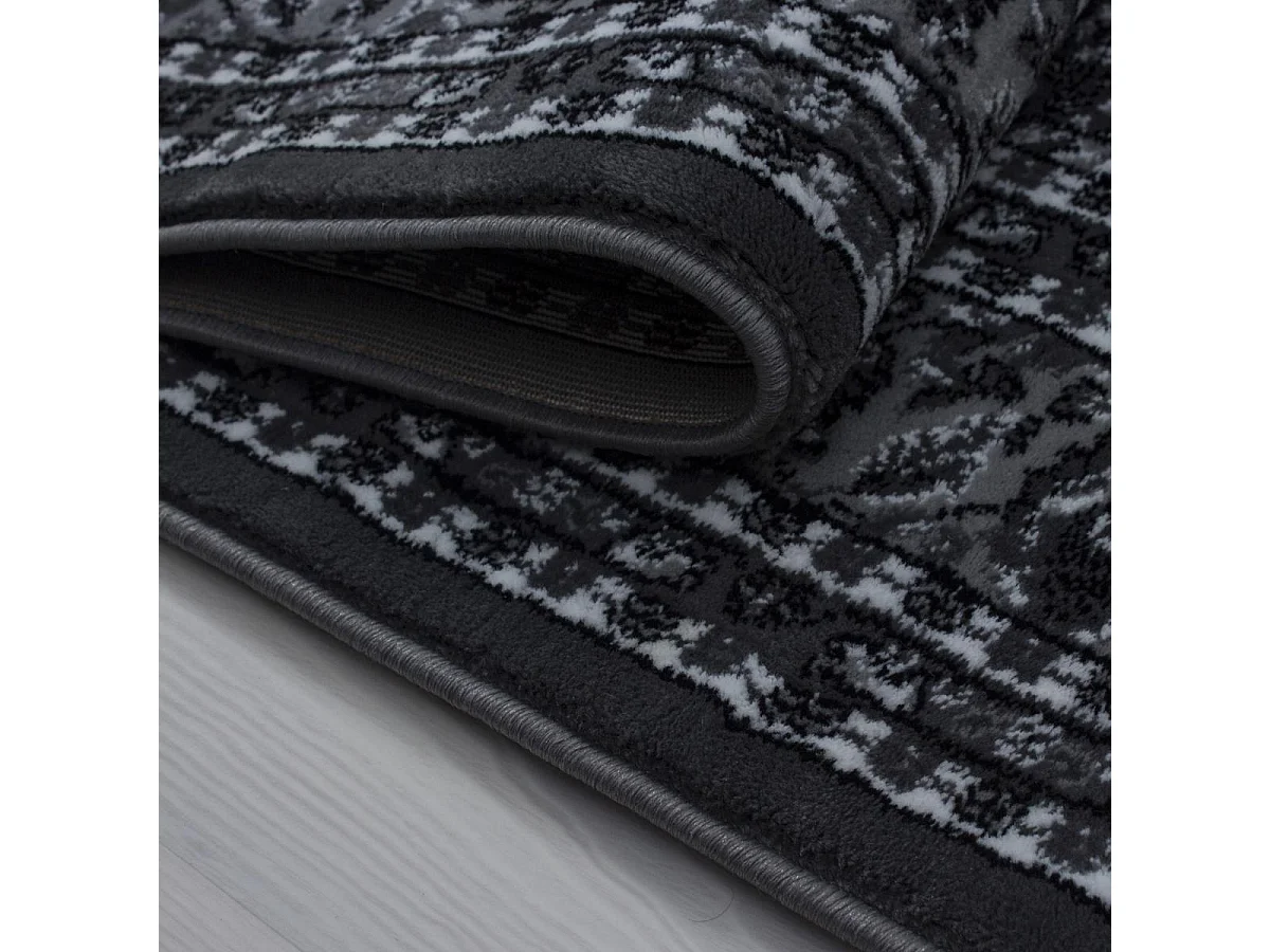 Tapis orient 300x400 rectangle gris tissé motifs orientaux BISKO 2