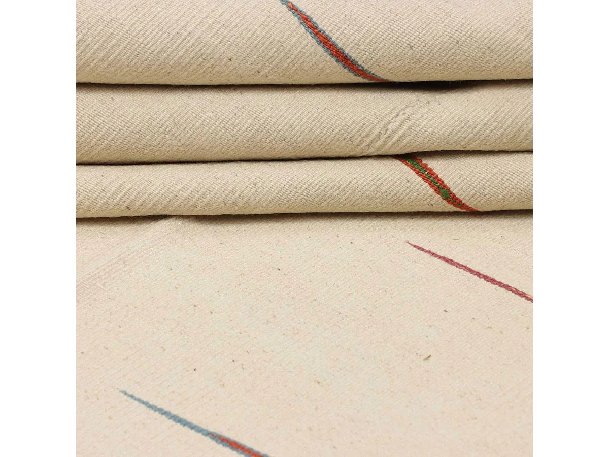 Authentique tapis d'Orient 199x305 kilim fait main en laine crème A 4