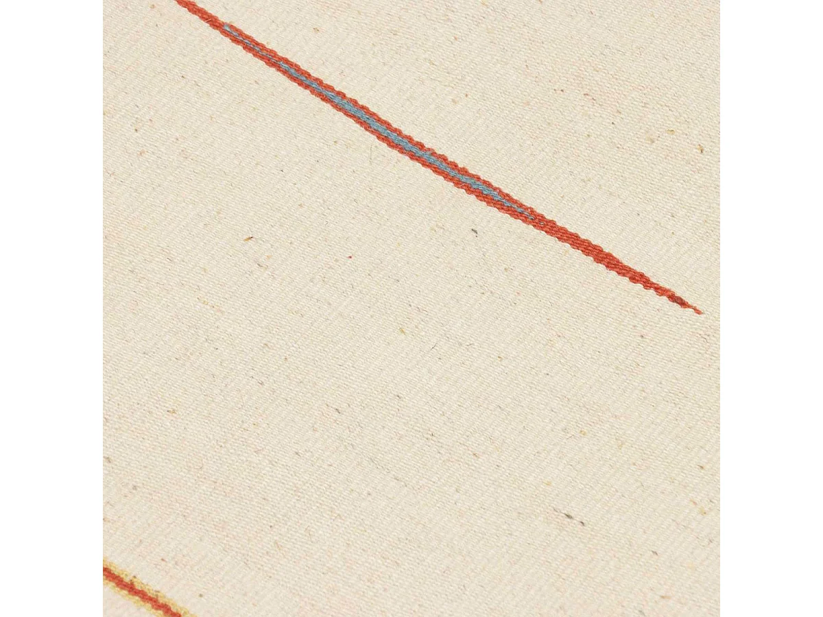 Authentique tapis d'Orient 199x305 kilim fait main en laine crème A 4