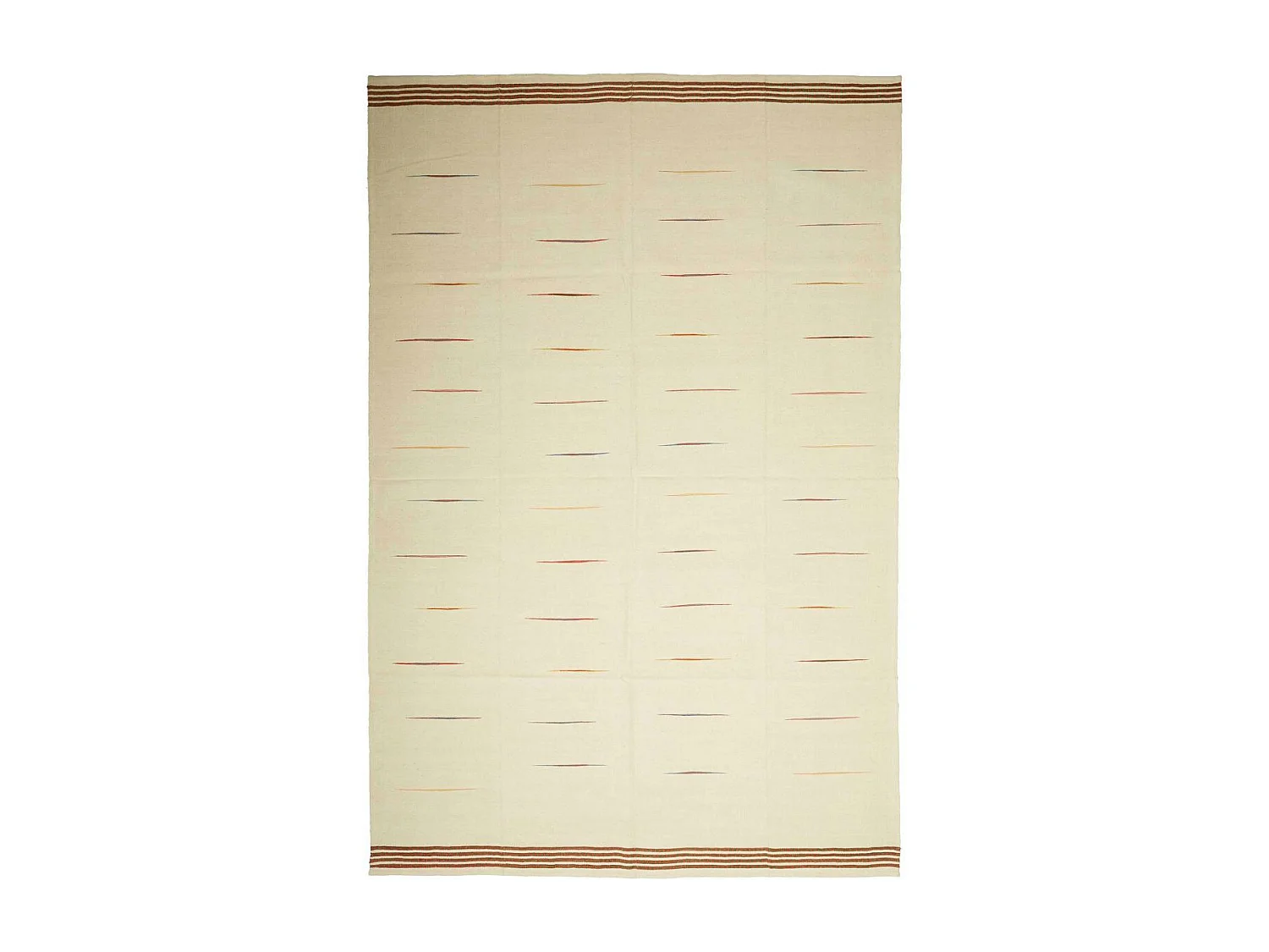 Authentique tapis d'Orient 199x305 kilim fait main en laine crème A 4