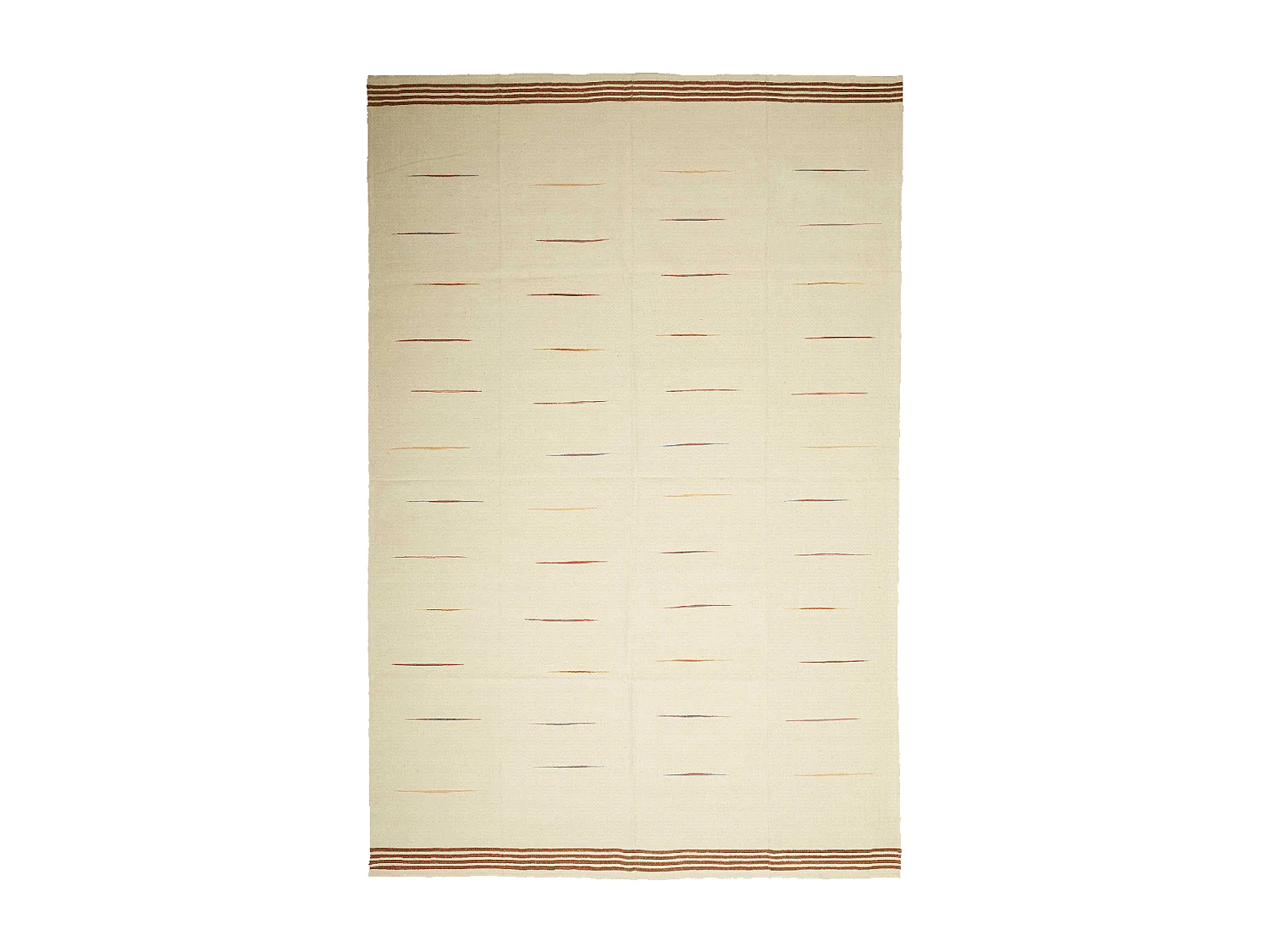 Authentique tapis d'Orient 199x305 kilim fait main en laine crème A 4
