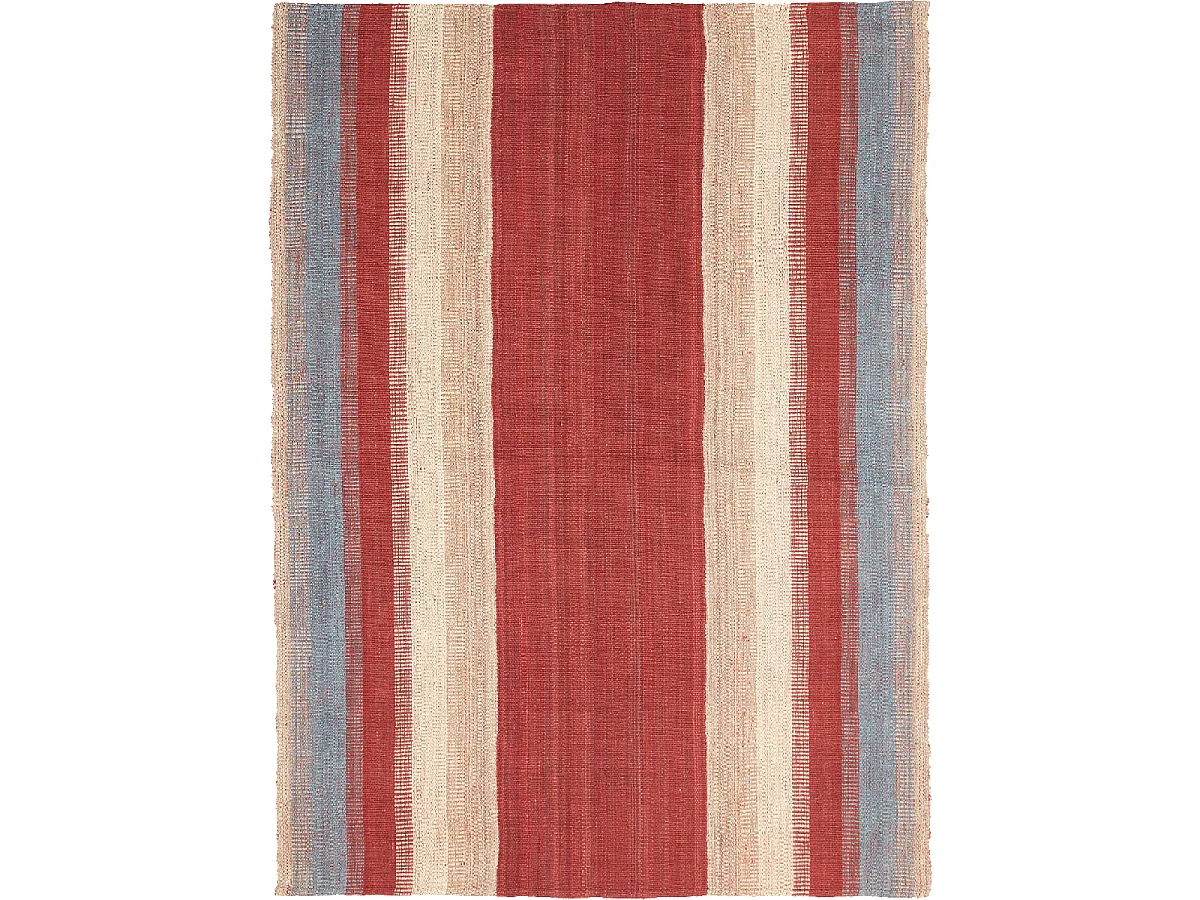 Authentique tapis d'Orient 133x182 kilim fait main en laine rouge et gris C
