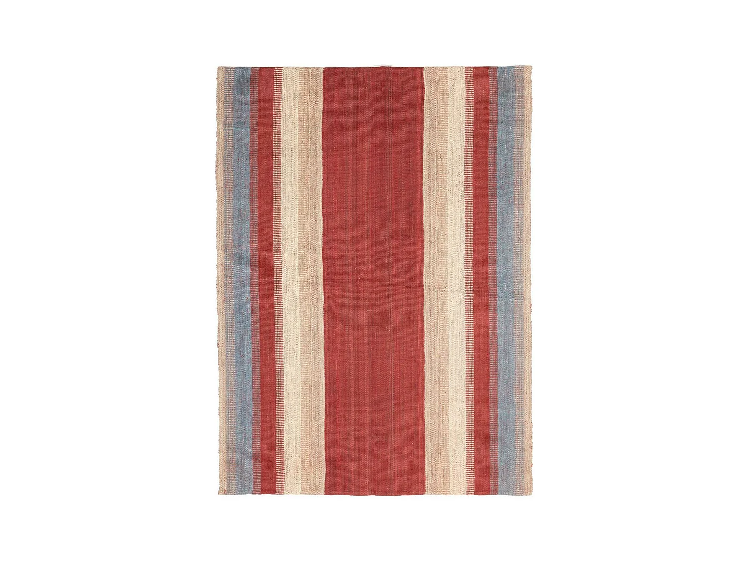 Authentique tapis d'Orient 133x182 kilim fait main en laine rouge et gris C