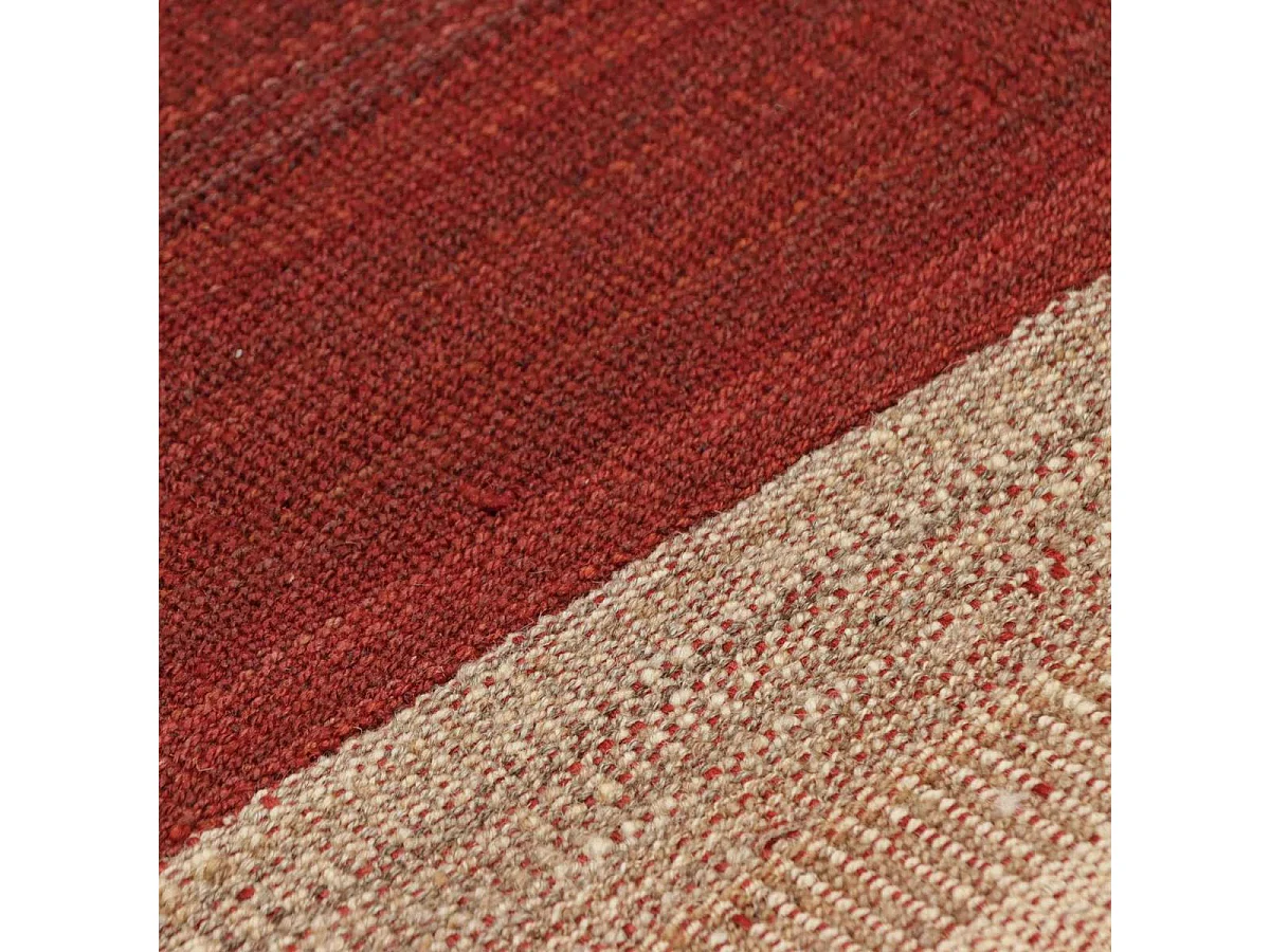Authentique tapis d'Orient 133x182 kilim fait main en laine rouge et gris C