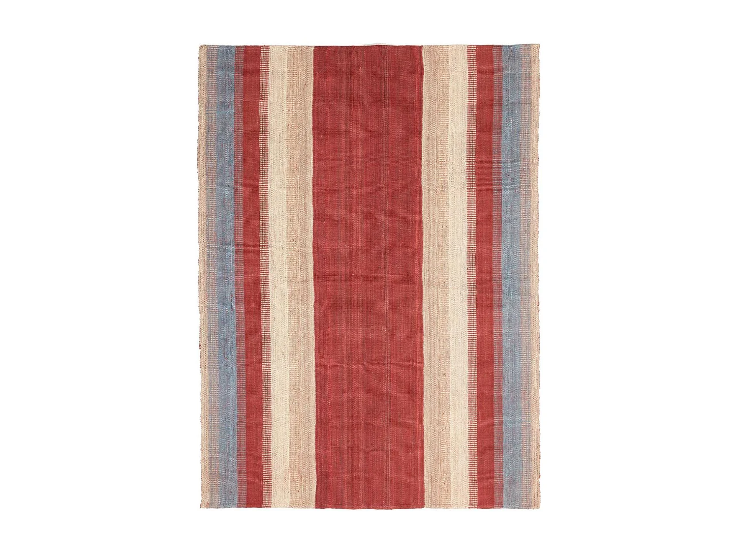 Authentique tapis d'Orient 133x182 kilim fait main en laine rouge et gris C