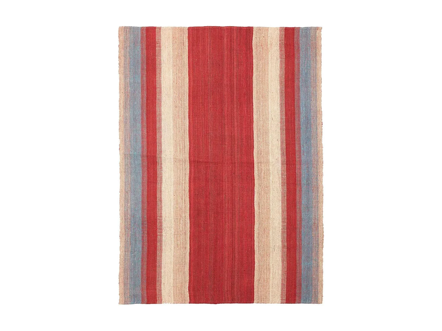 Authentique tapis d'Orient 133x182 kilim fait main en laine rouge et gris C