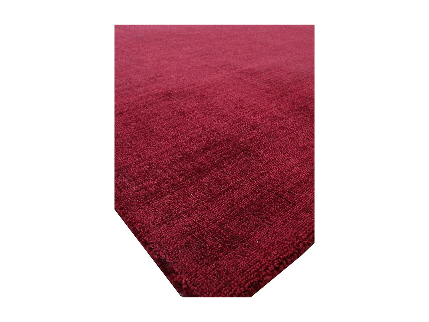 tapis chambre Ø100cm fait main bordeaux rond motif uni NEO UNI