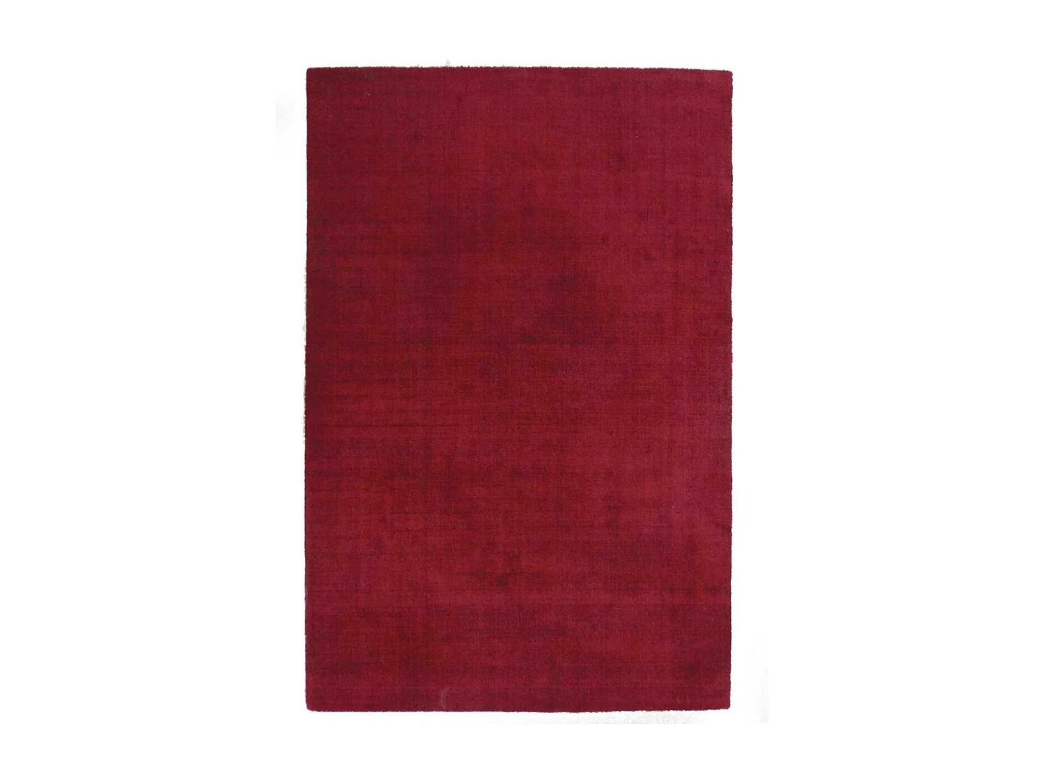 tapis chambre Ø100cm fait main bordeaux rond motif uni NEO UNI