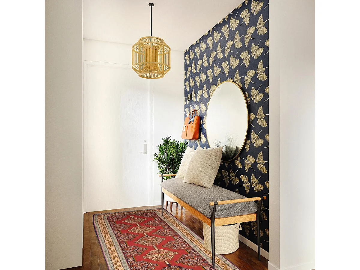 Authentique tapis d'Orient 95x402 kilim fait main en laine multicolore SENNEH