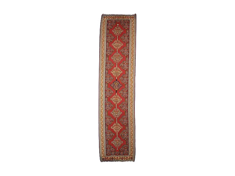 Authentique tapis d'Orient 95x402 kilim fait main en laine multicolore SENNEH