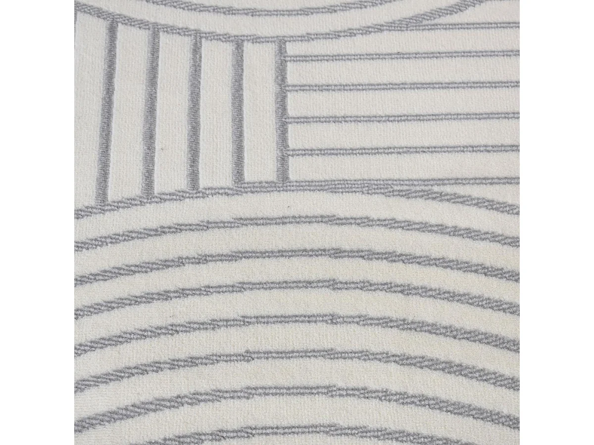 tapis salon 160x225 tissé crème rectangle motif géométrique AF2 BINCI