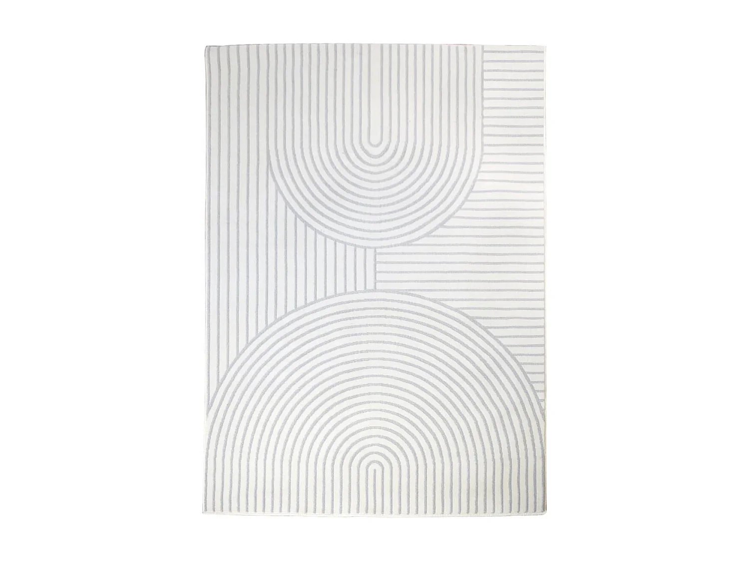 tapis salon 160x225 tissé crème rectangle motif géométrique LYN49 BINCI