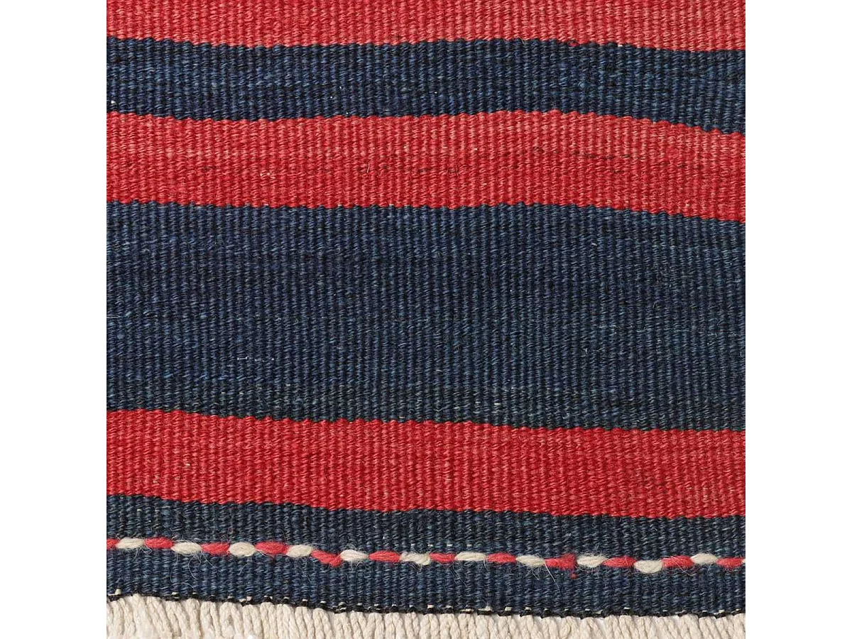 Authentique tapis d'Orient 259x292 kilim fait main en laine rouge et bleu ANTIK 3