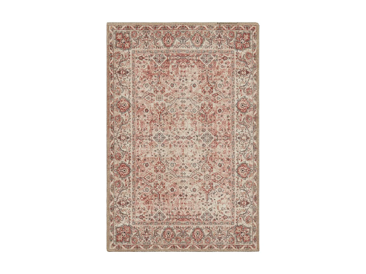 Tapis orient 120x170 rectangle rose tissé motif classique ORTAGE D