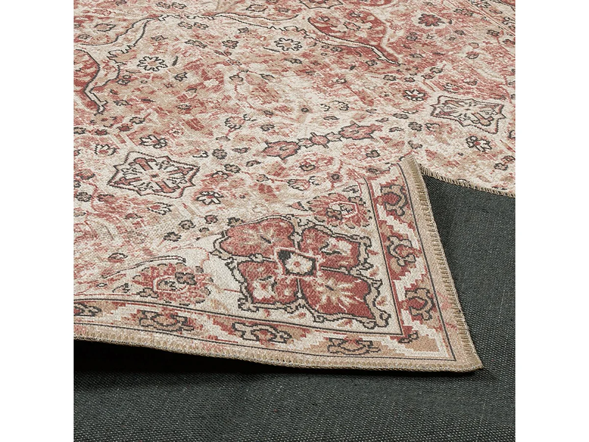 Tapis orient 120x170 rectangle rose tissé motif classique ORTAGE D