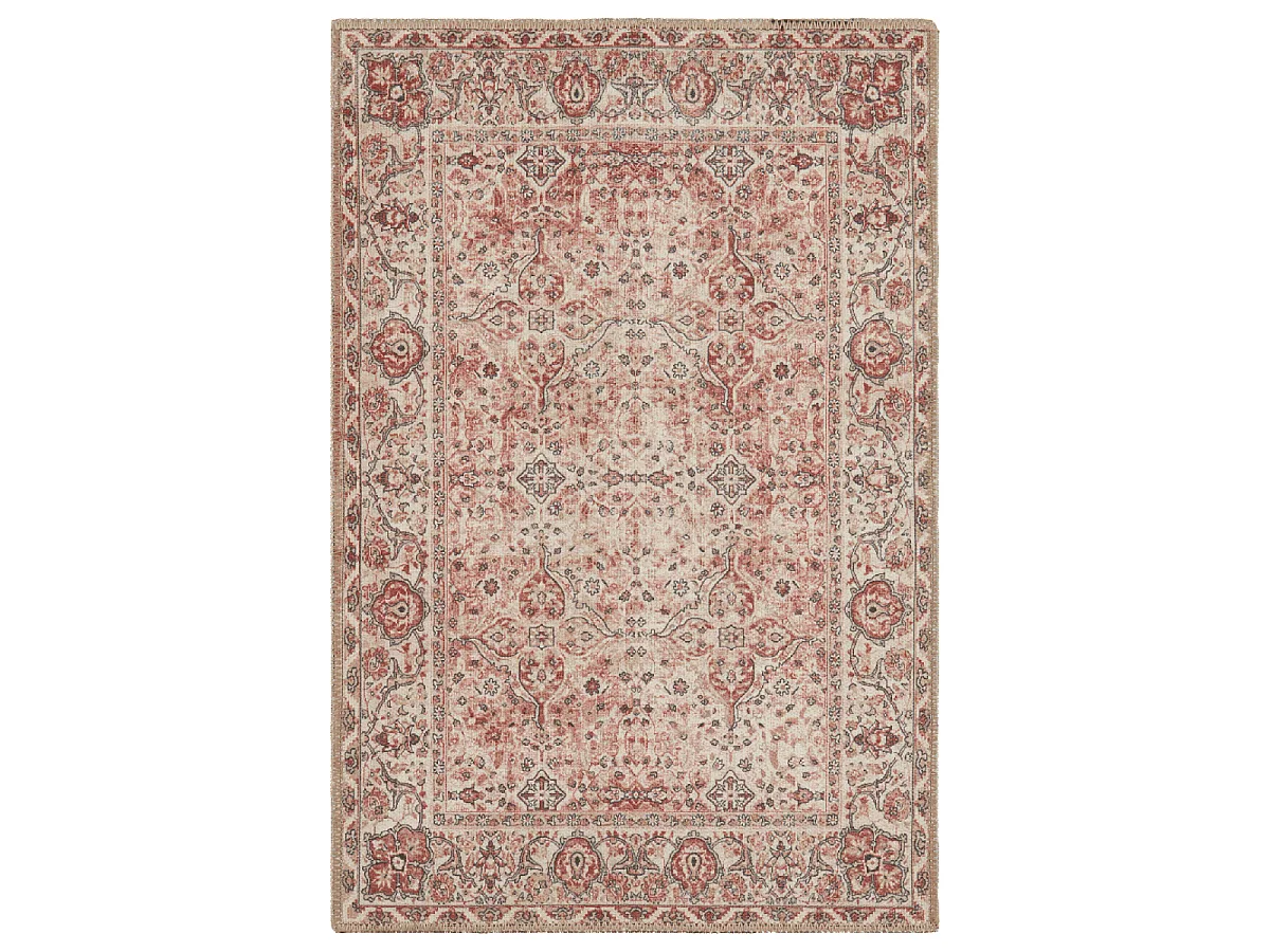 Tapis orient 120x170 rectangle rose tissé motif classique ORTAGE D