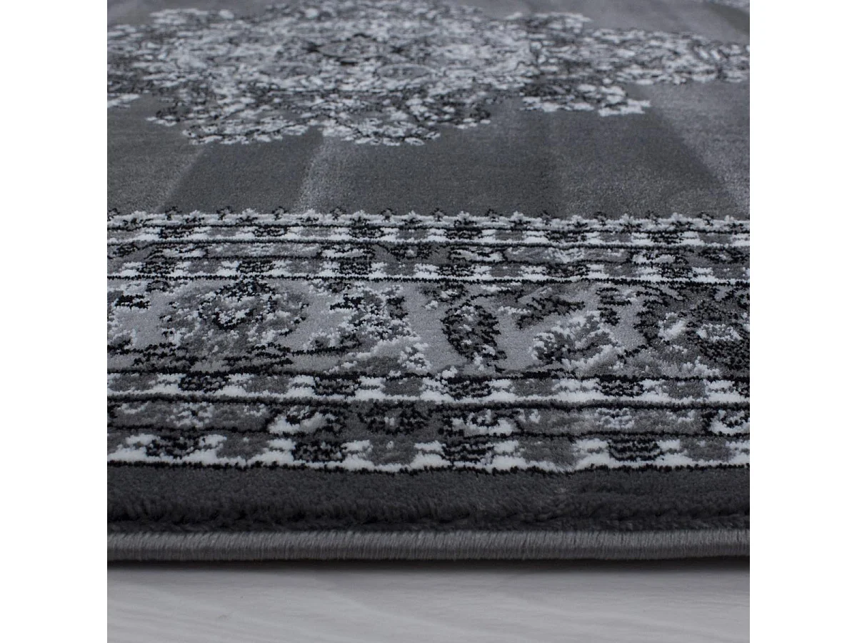 Tapis orient 240x340 rectangle gris tissé motifs orientaux BISKO 2