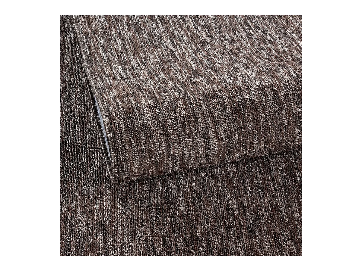 tapis cuisine 120x170 tissé marron rectangle motif uni SAKRDA