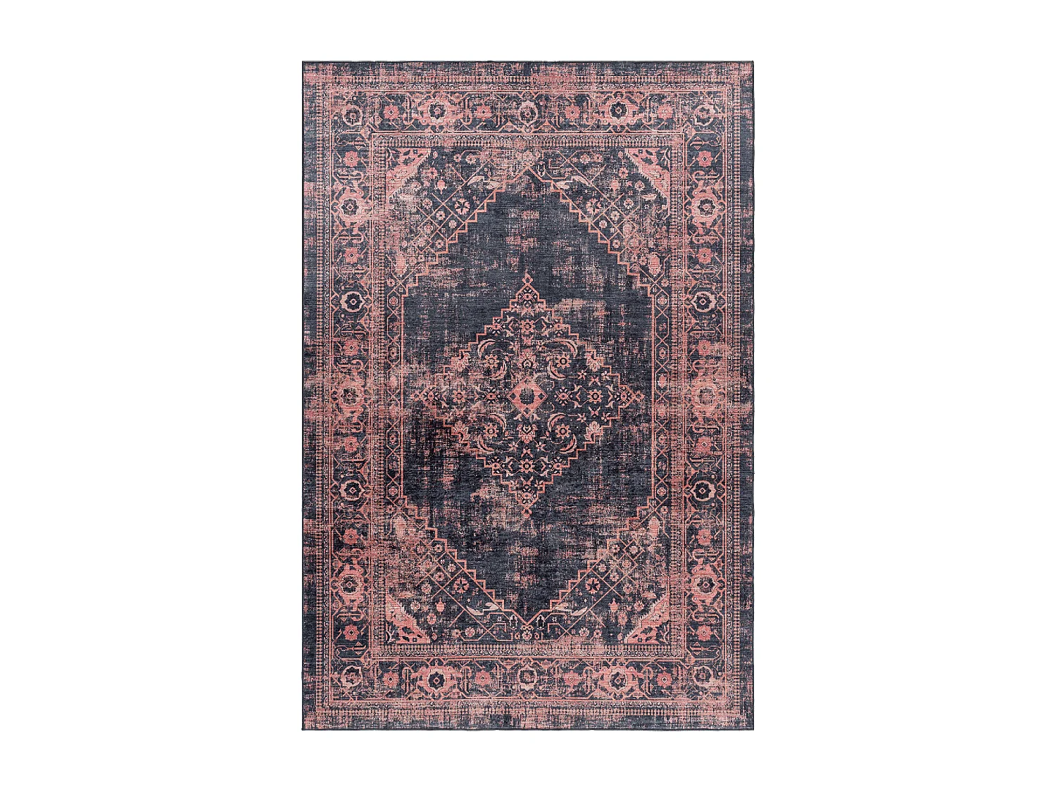 Tappeto orientale 80x250 rettangolo rosso intrecciato con motivi orientali AKIAK