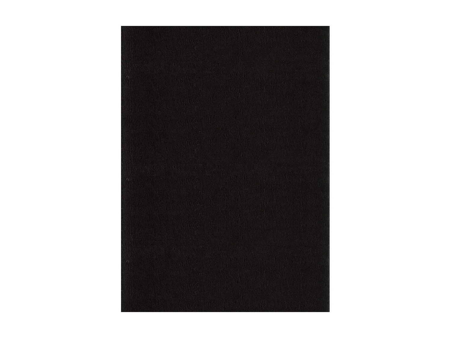 tapis salle de réception Ø80cm tissé noir rond motif uni ANVIK