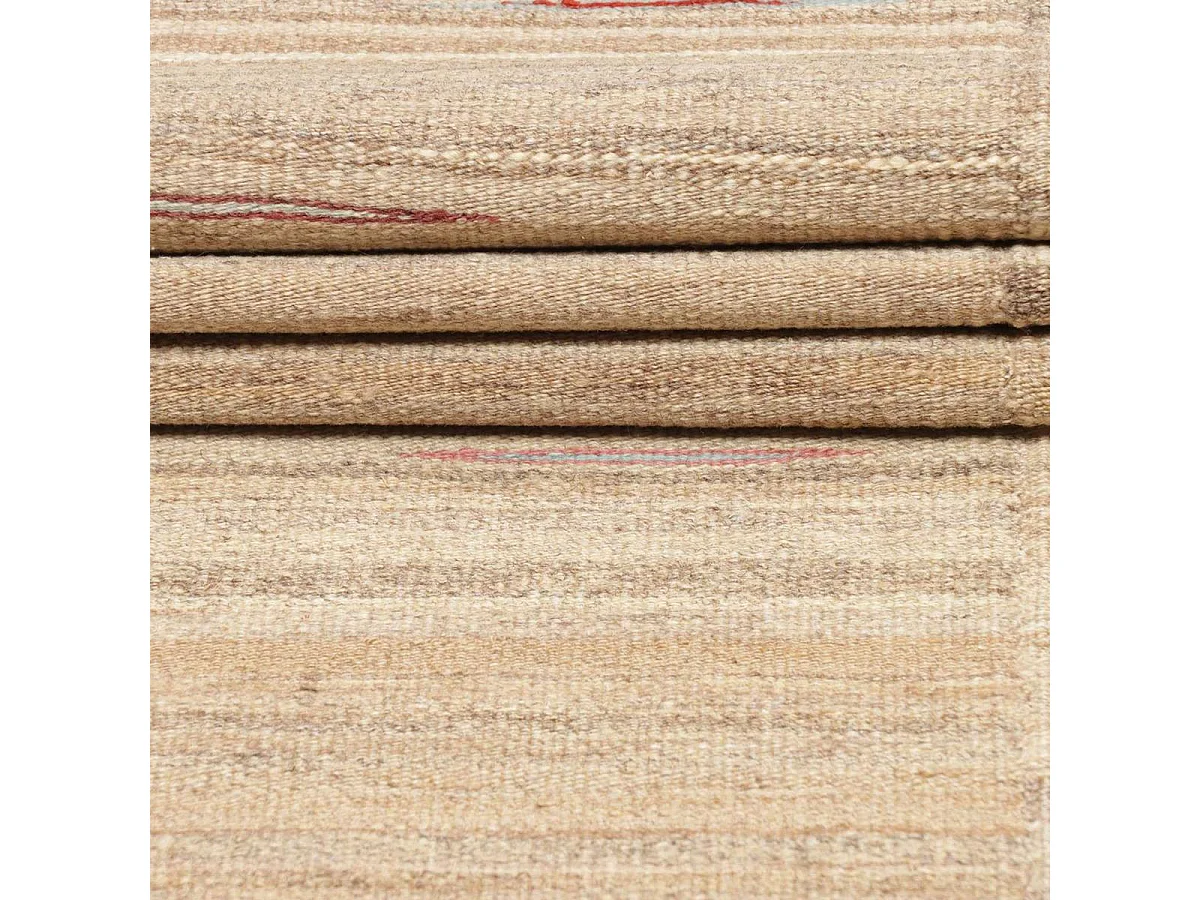 Authentique tapis d'Orient 67x259 kilim pour couloir  fait main en laine beige A 9
