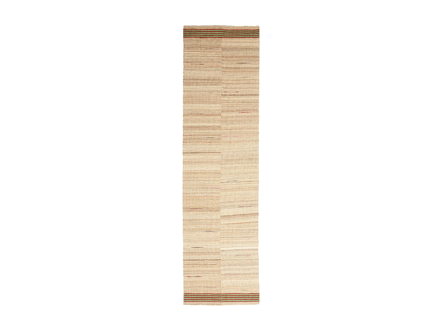 Authentique tapis d'Orient 67x259 kilim pour couloir  fait main en laine beige A 9