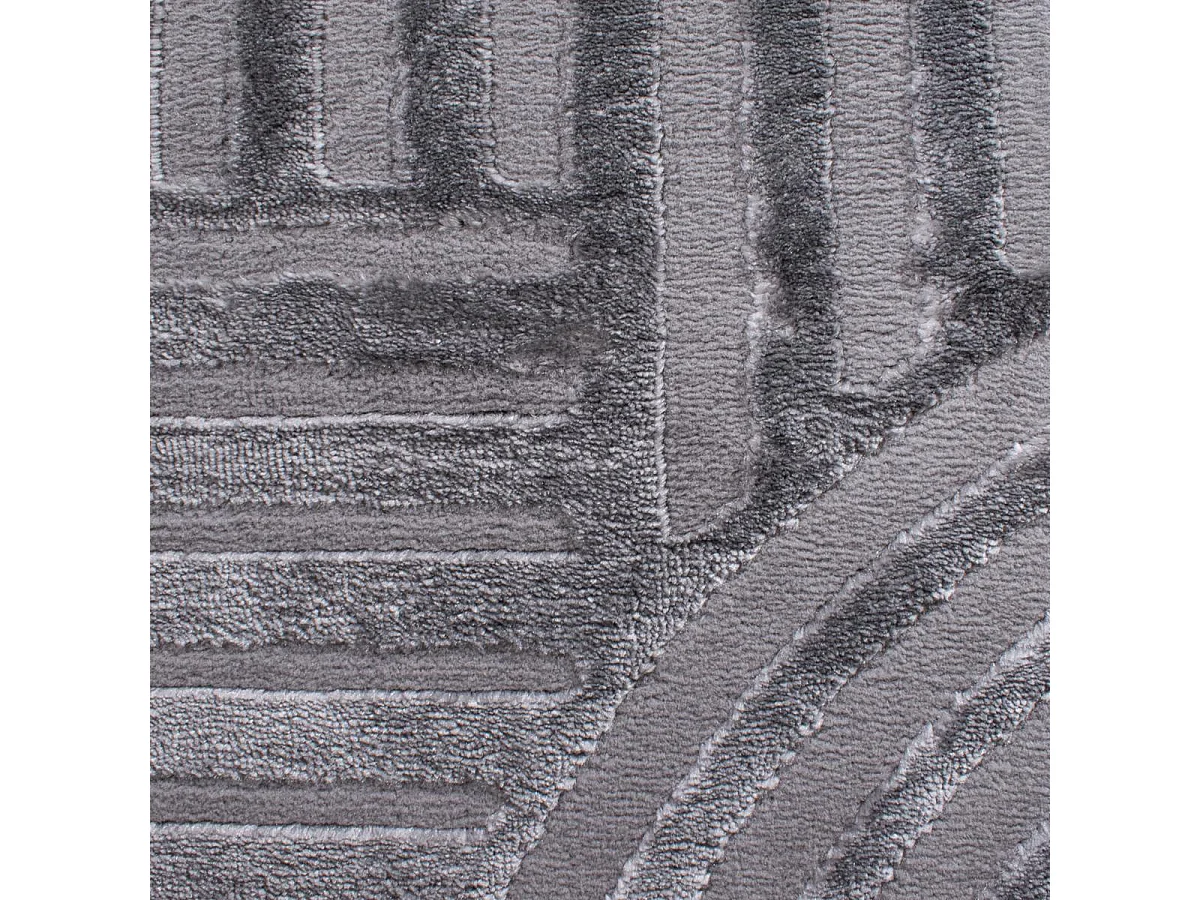 tapis grand salon 200x290 tissé gris rectangle motif géométrique CERABI