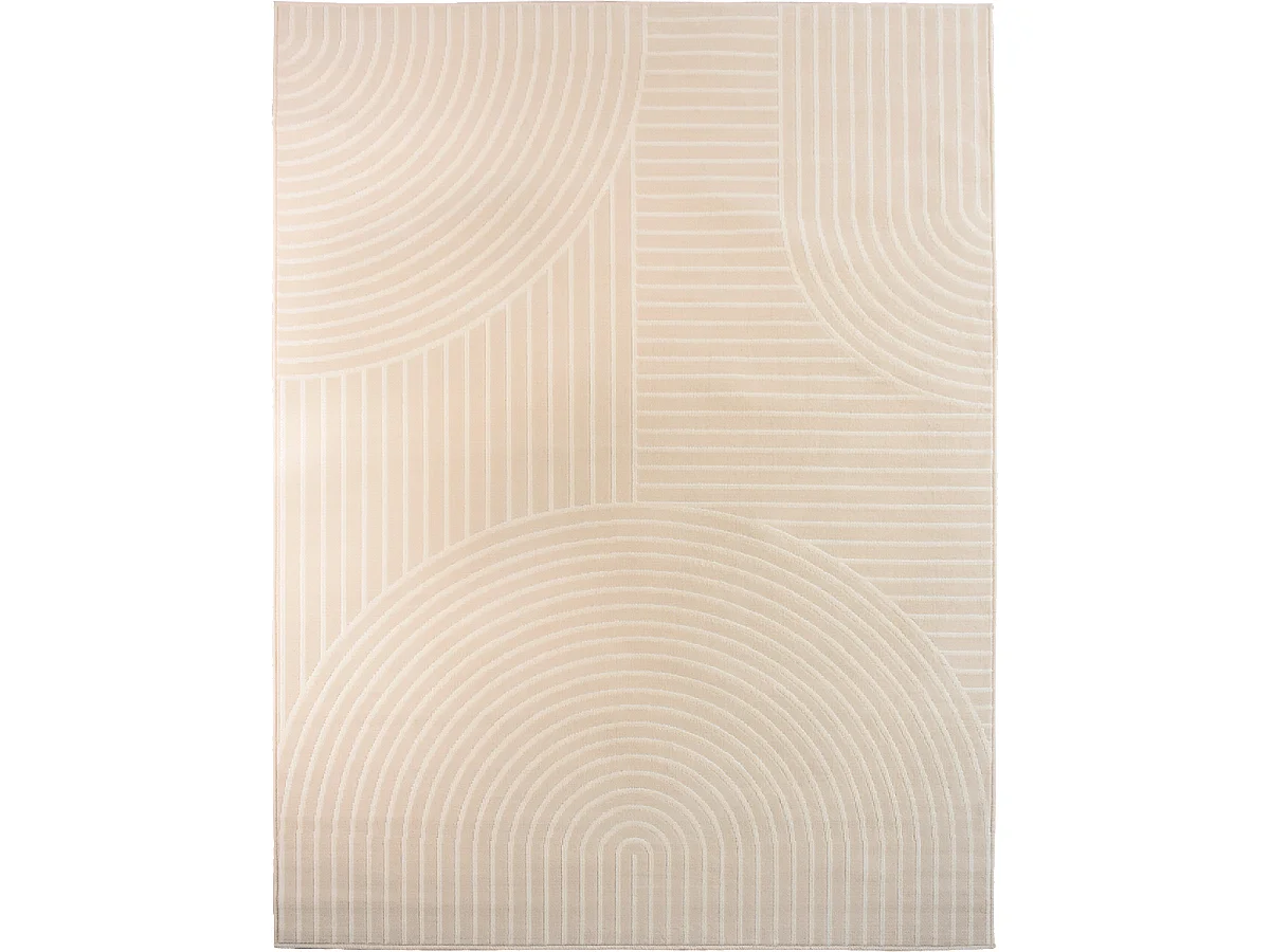 tapis salon 200x290 tissé beige rectangle motif géométrique AF2 ARCROL