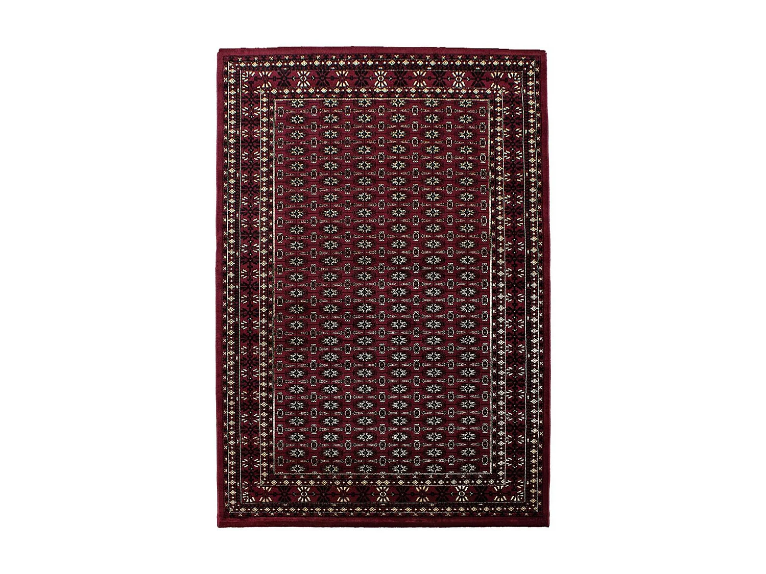 Tappeto orientale 160x230 rettangolo rosso intrecciato motivi orientali BISKO 3